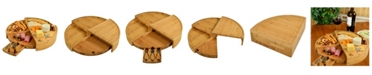 Picnic At Ascot Vienna Transforming Multilevel Bamboo Cheese Board Set with Tools